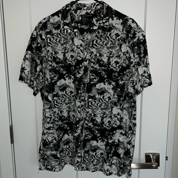 I.N.C. Camp-Collar Floral Shirt - Picture 1 of 3